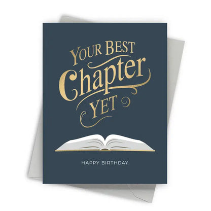 Best Chapter Foil-Pressed Birthday Card For Book Lovers