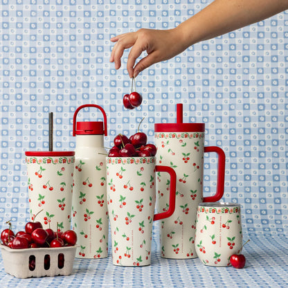 Rifle Paper Cherries Stemless 12oz