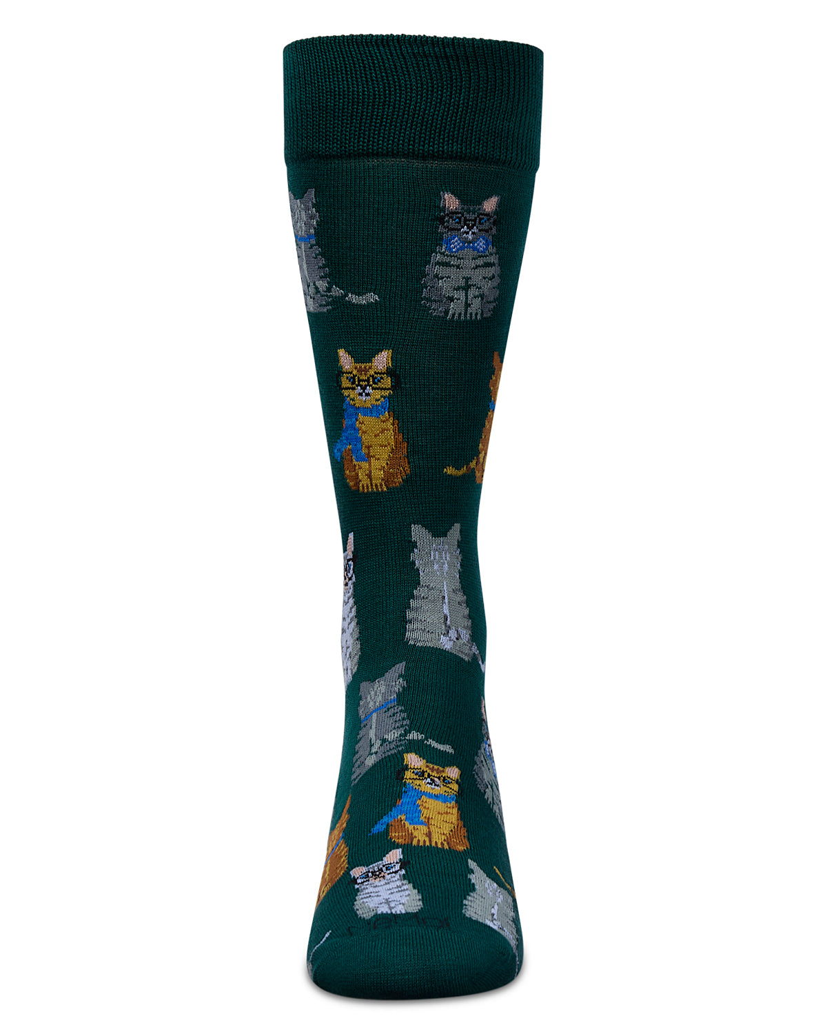 Men's Bamboo Crew Socks Rain Forest Cats