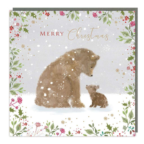 Bears in the Snow Christmas Card