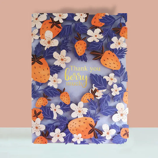 Berry Much Laser Cut Thank You Card