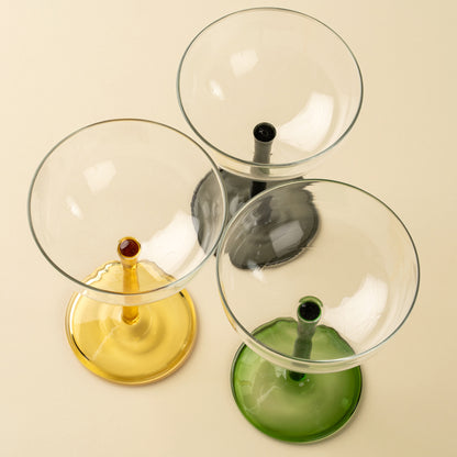 Celeste Coupe Glass Amber