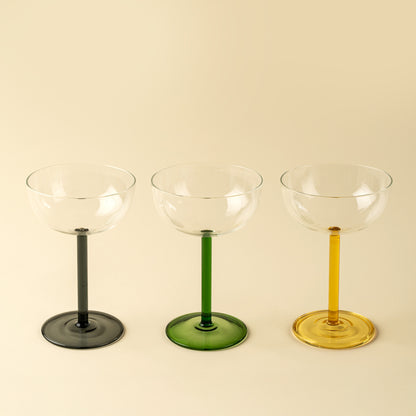 Celeste Coupe Glass Amber