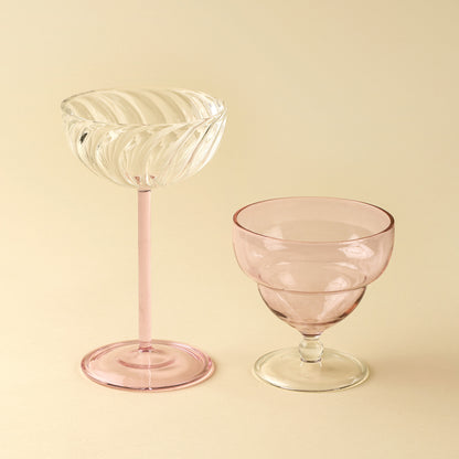 Celeste Coupe Glass Pink