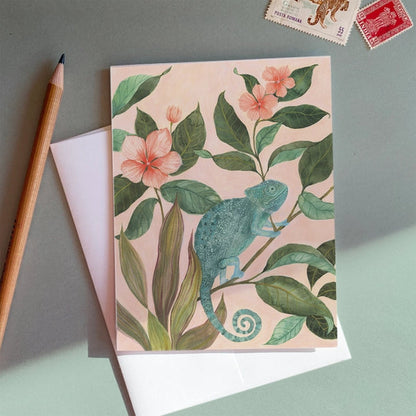 Chameleon Art Card