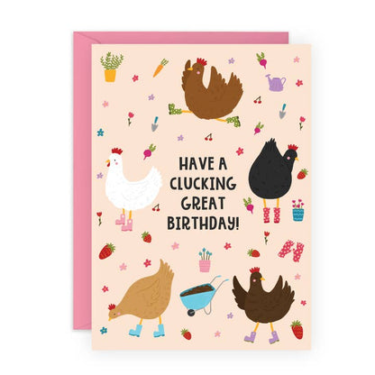 Clucking Great Birthday Chickens Birthday Card