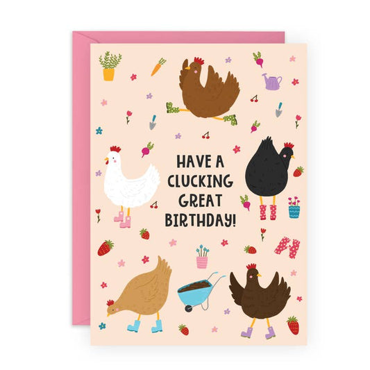 Clucking Great Birthday Chickens Birthday Card