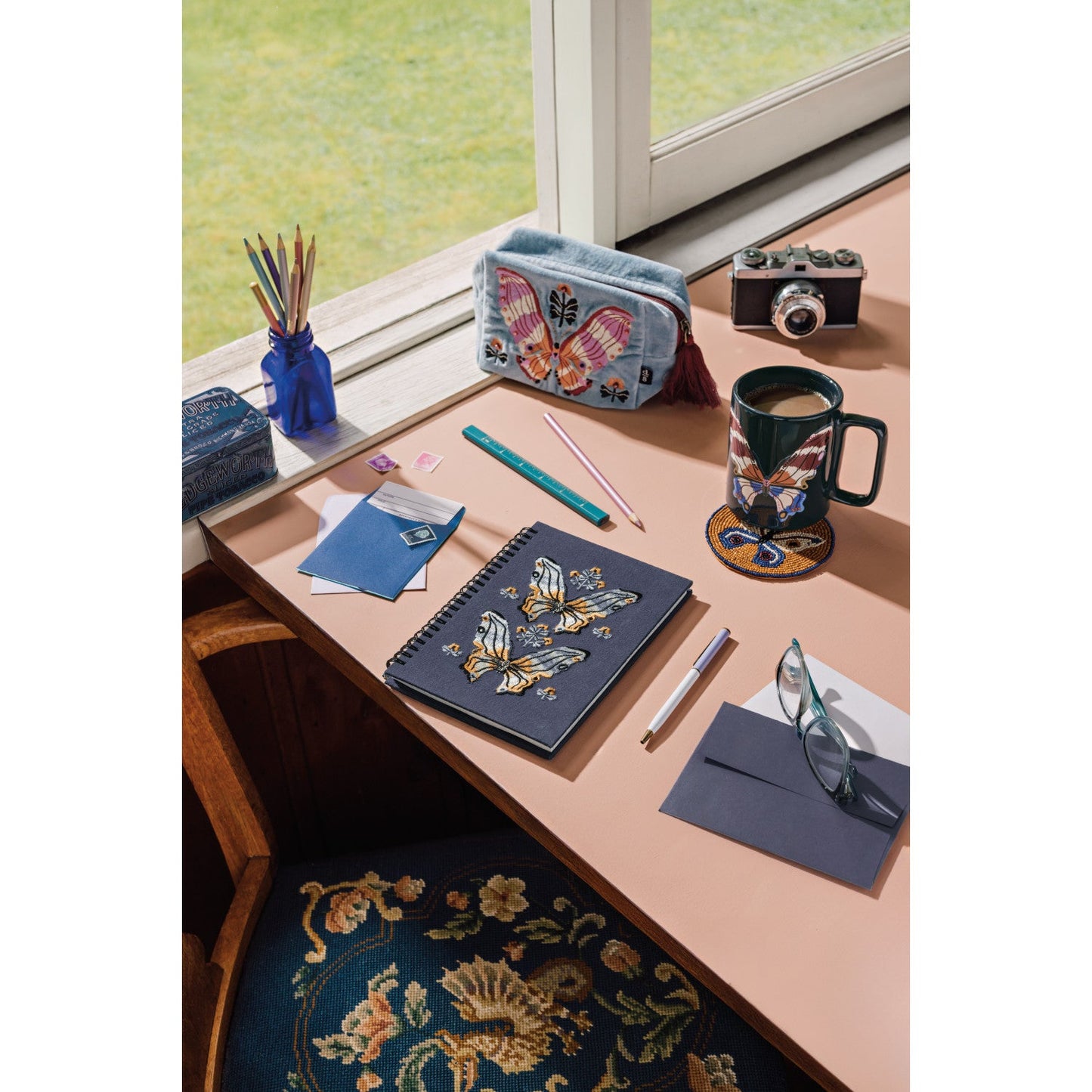 Aurora Block Print Dishtowel