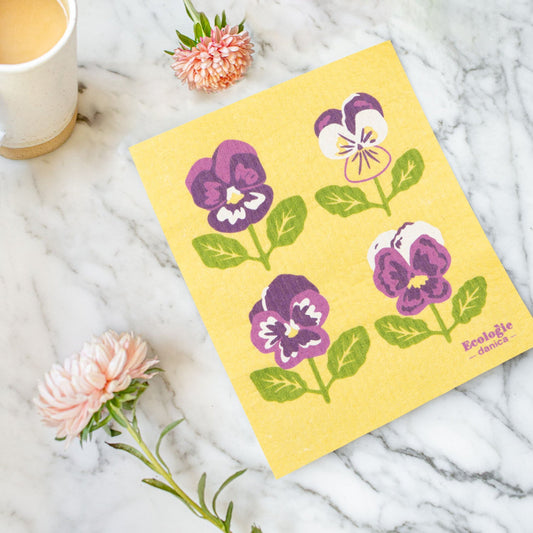 Swedish Dishcloth Pansy
