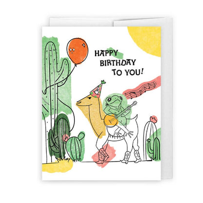 Froggy Llama Birthday Drama Card
