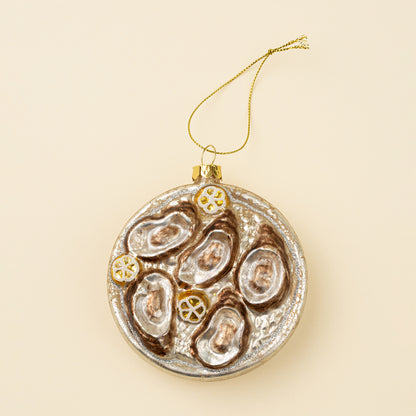 Gilded Oyster Platter Holiday Ornament