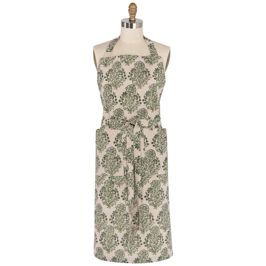 Viridian Block Print Apron