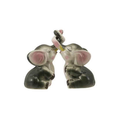 Vintage Reproduction Interlocking Elephant Salt + Pepper Shaker