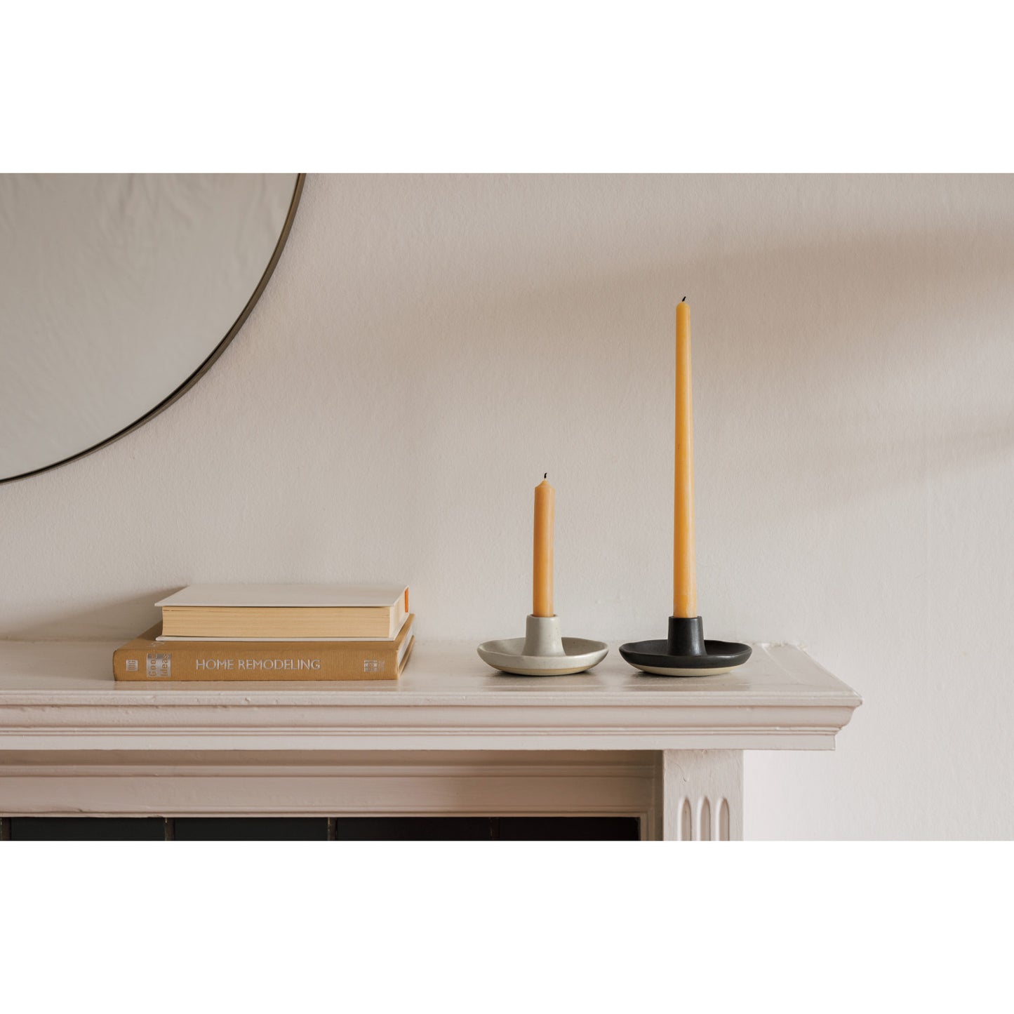 Lumina Black Candle Holder