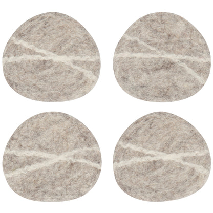 Striato Felt Coaster Set of 4 Flint
