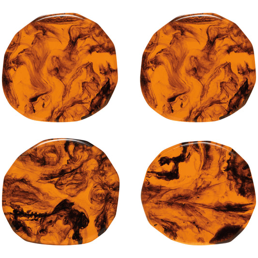 Tortoise Shell Rising Coaster Set of 4