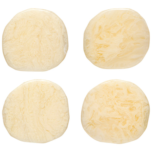 Ivory Resin Coaster Set of 4