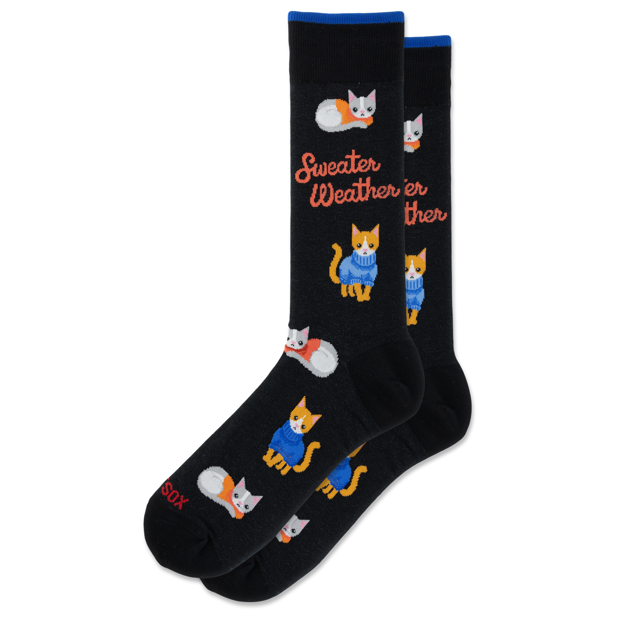 Sweater Weather Cat Men's Crew Socks