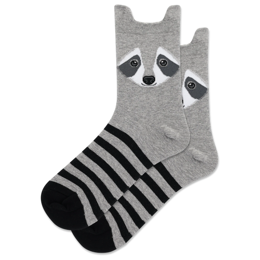 Raccoon Anklet  Women's Crew Socks