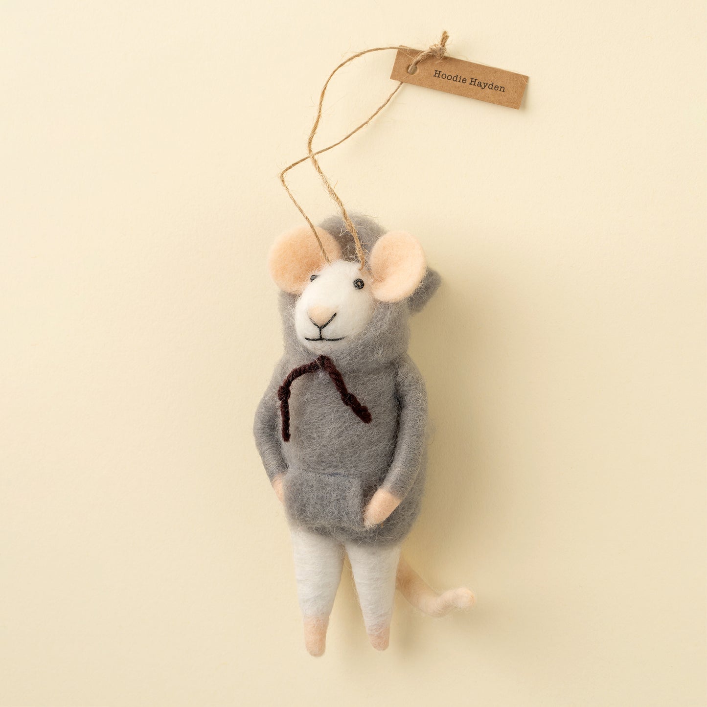 Hoodie Hayden Mouse Holiday Ornament