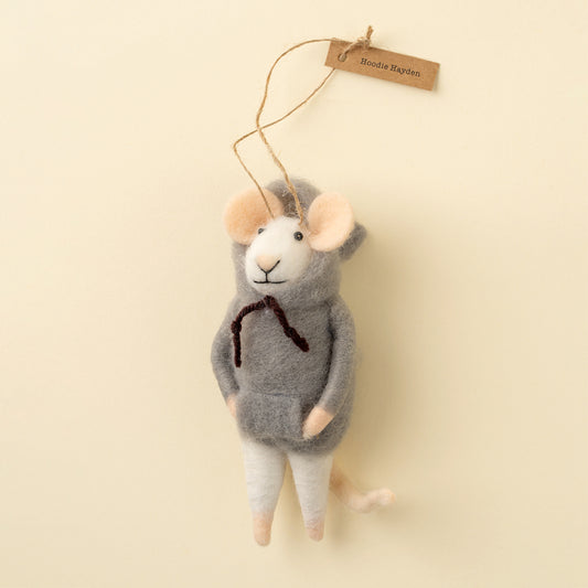 Hoodie Hayden Mouse Holiday Ornament
