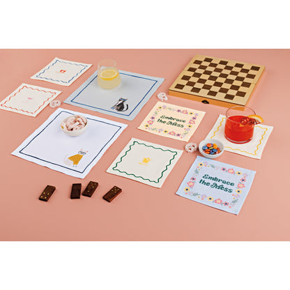 Kitsch Stitch Cocktail Napkins Set of 4 Assorted