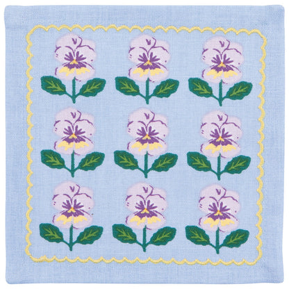Pansy Printed Cocktail Napkins Set of 4