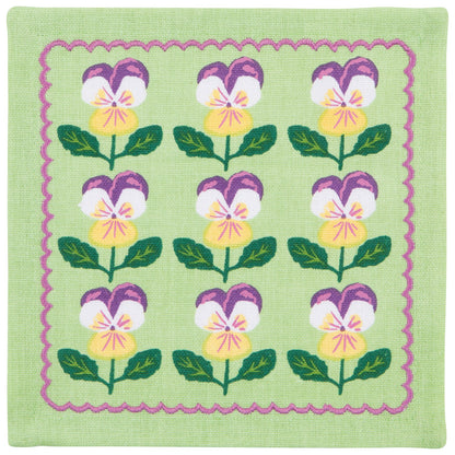 Pansy Printed Cocktail Napkins Set of 4