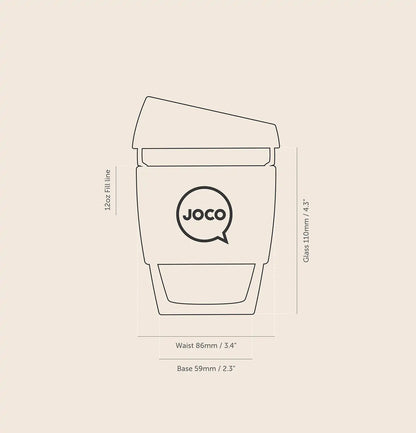 Reusable Glass Cup 12oz