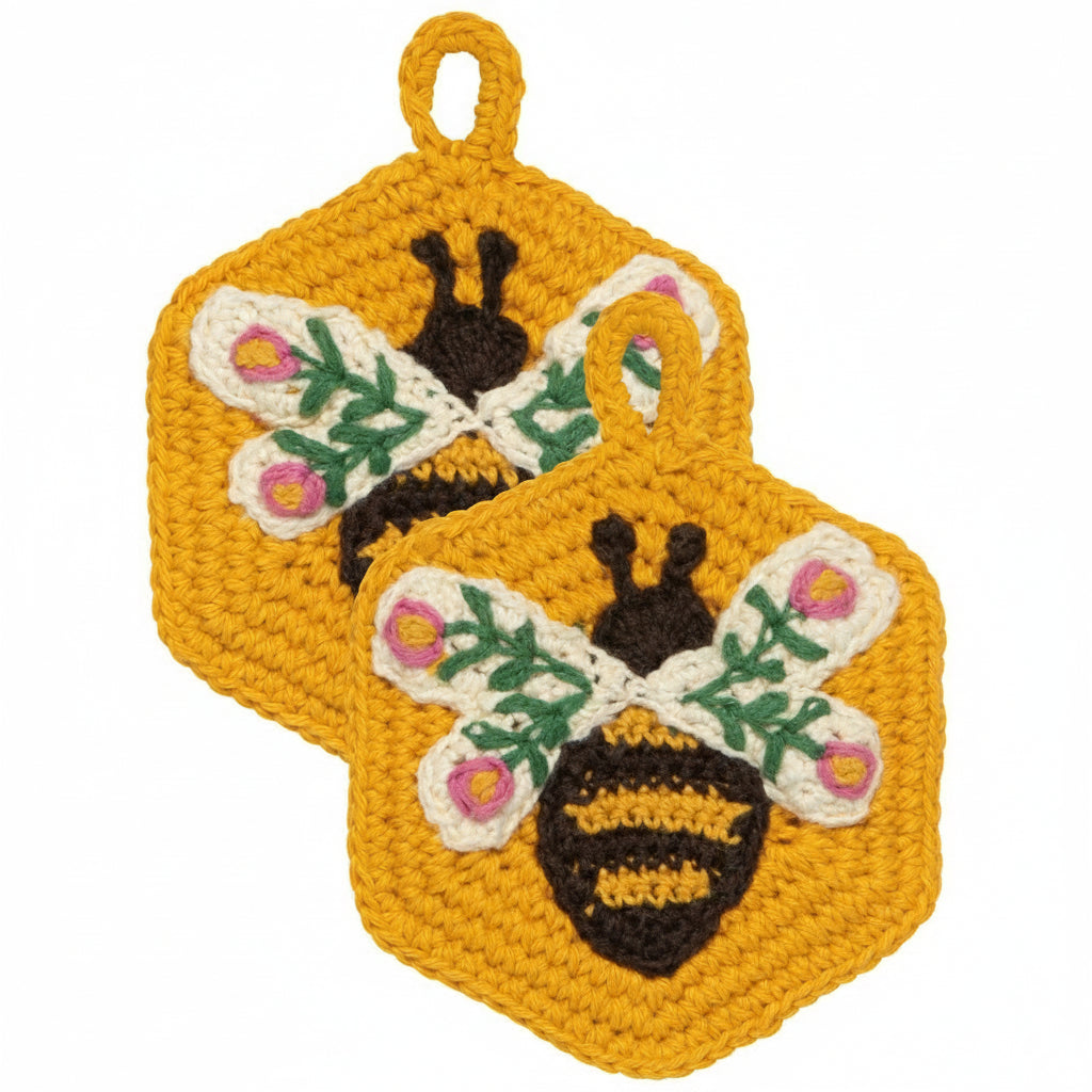 Bee Garden Crochet Sponges Set of 2