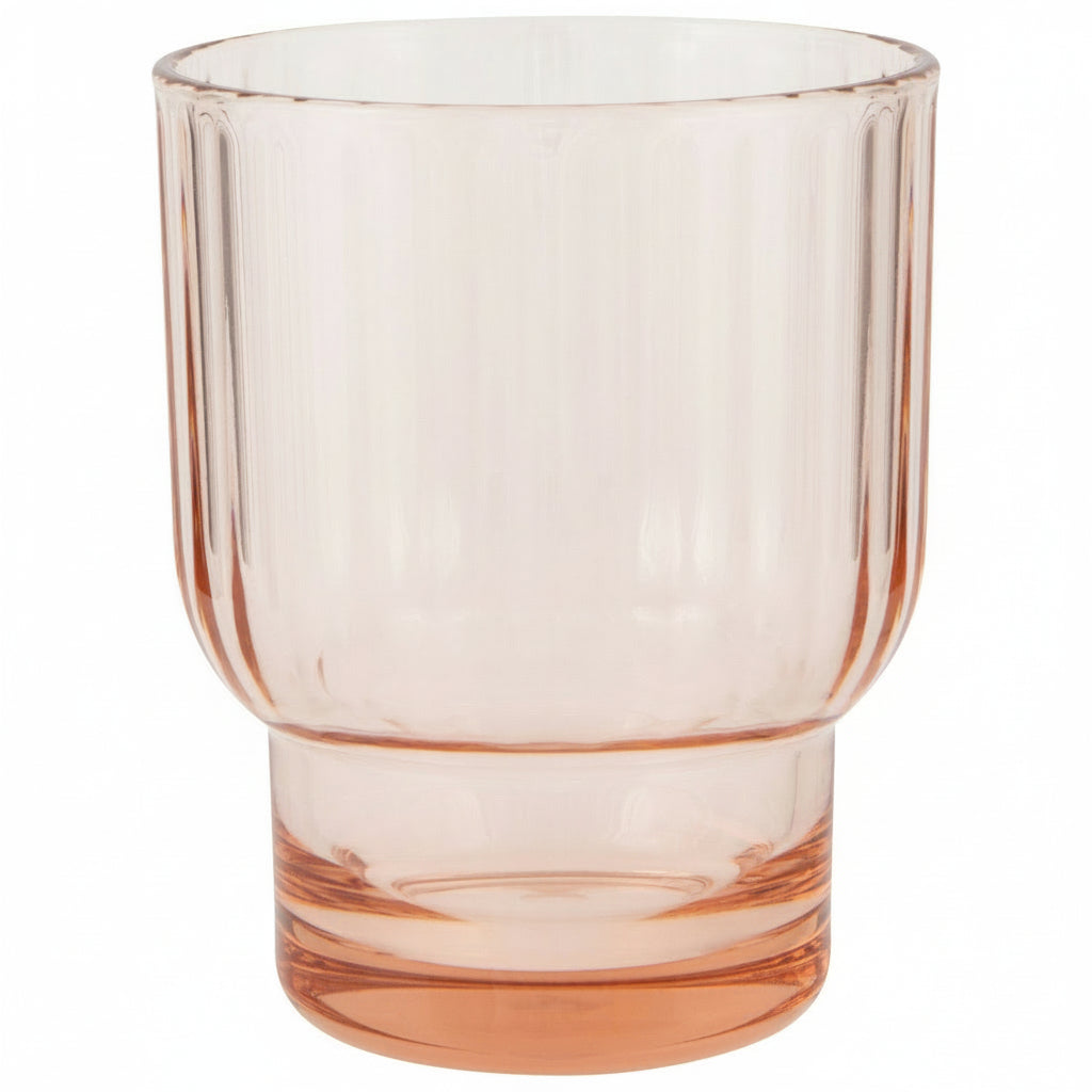 Acrylic Fluted DOF Glass - Blush Pink