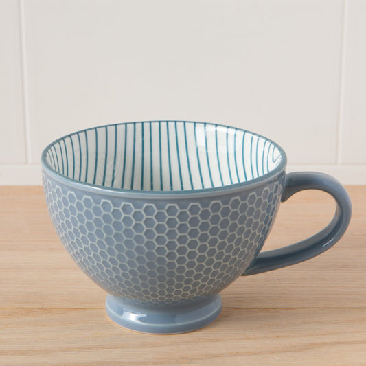 Slate Blue Latte Mug 14 oz