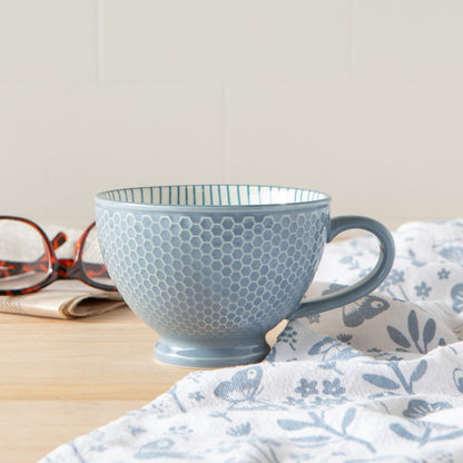 Slate Blue Latte Mug 14 oz