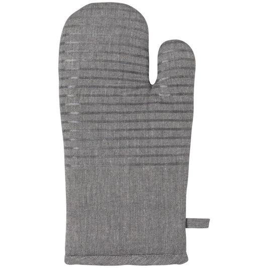 Slate Oven Mitt - Heat-Resistant Cotton Chambray Kitchen Mitt