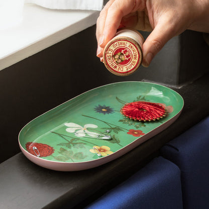 Oval Enamel Tray Festival of Flowers