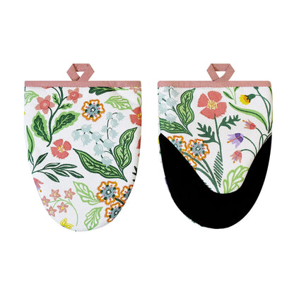 Petals + Prose Cotton Microwave Mitts Pair in Pink