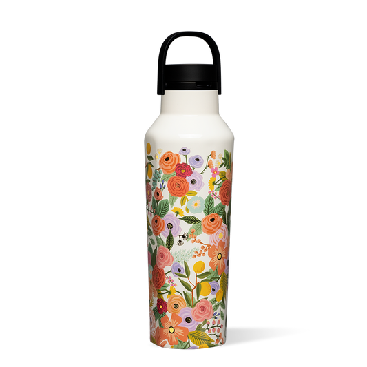 Rifle Paper Garden Party Cream Sport Canteen 20oz