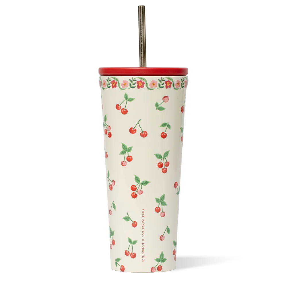Rifle Paper Cherries Cold Cup 24oz