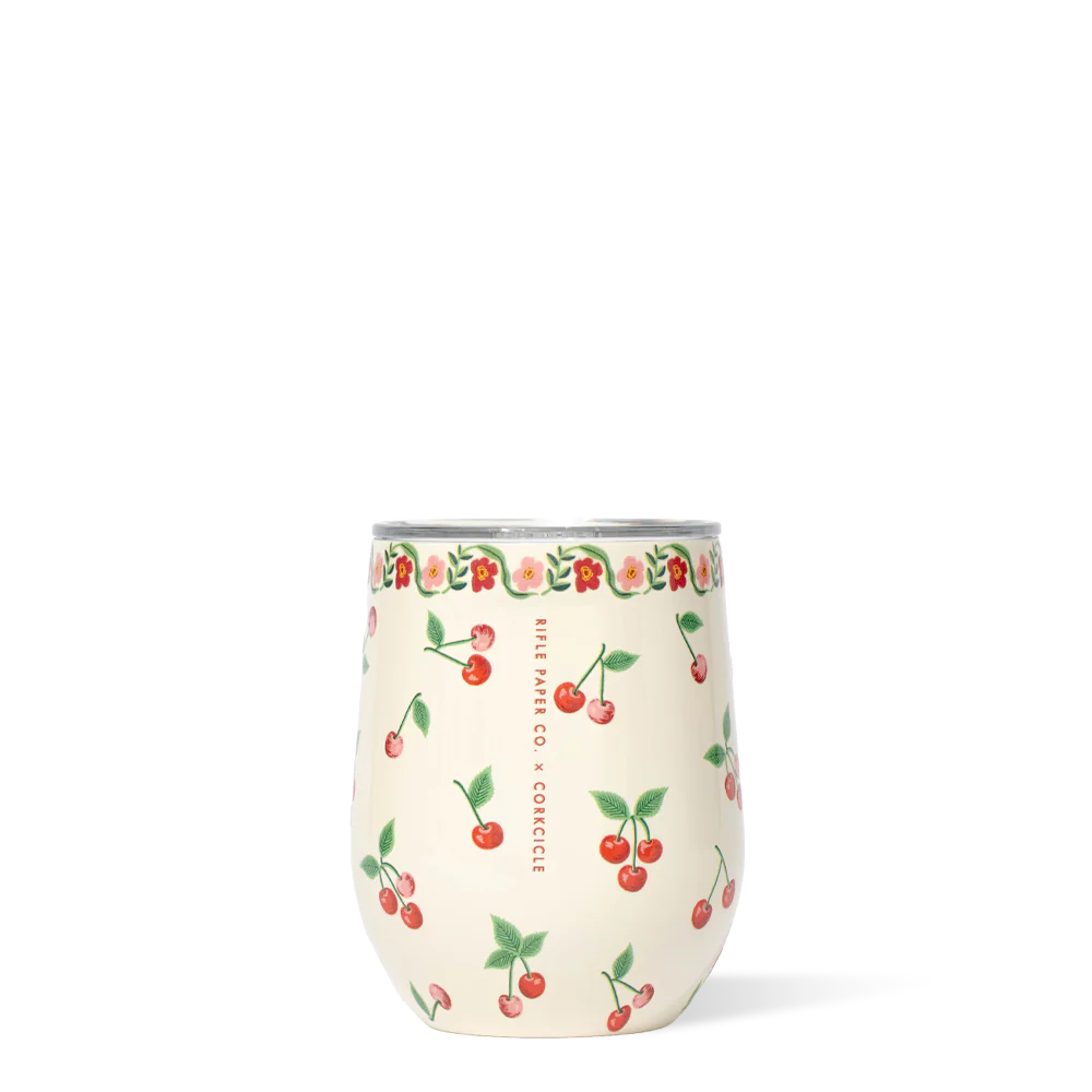 Rifle Paper Cherries Stemless 12oz