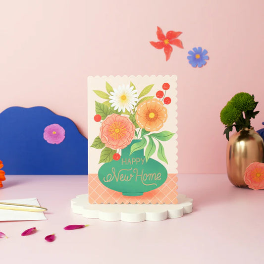 Happy New Home Vase Card