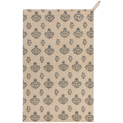 Salvia Block Print Tea Towel