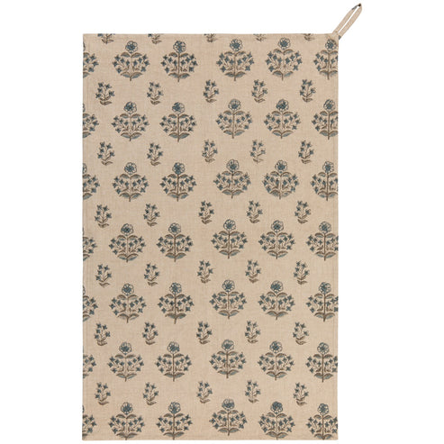 Salvia Block Print Tea Towel