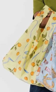 Standard Baggu - Apricot & Ribbons (Yellow)