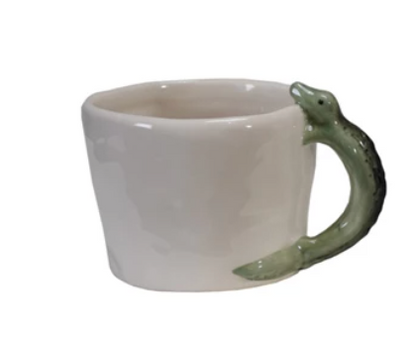 Hand-Painted Mug with Animal Shaped Handle