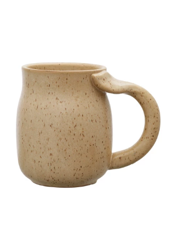 Stoneware Mug w/ Whale Tail Handle
