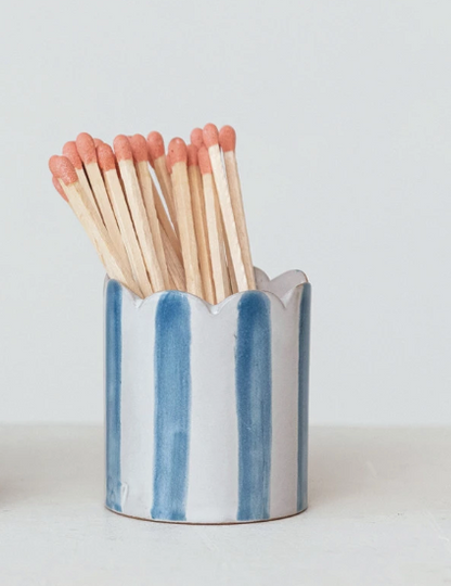 Scalloped Matchstick Holder w/ Striker