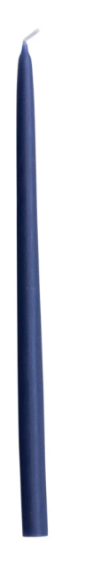 Approx. 1/2" Round x 10"H Unscented Thin Taper Candle Navy