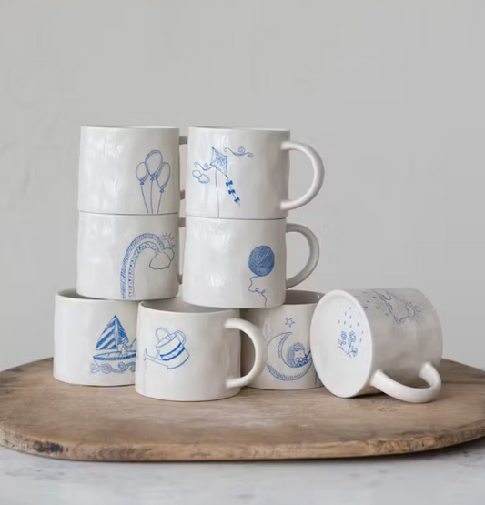 Stoneware Mug Wax Relief & Hidden Bottom Image