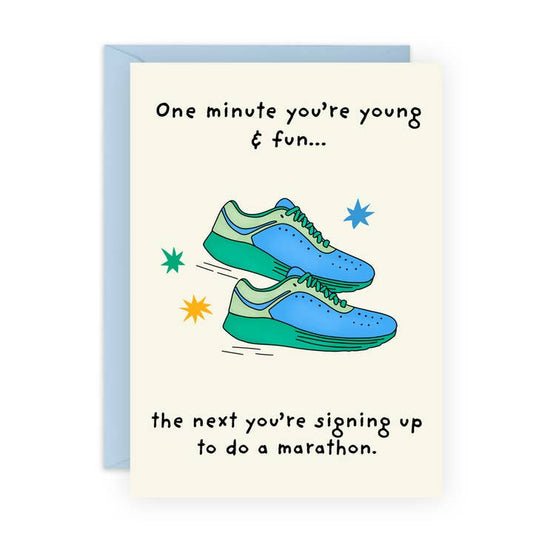 Signing Up To Marathons Funny Birthday Card