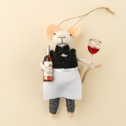 Sommelier Sam Mouse Holiday Ornament